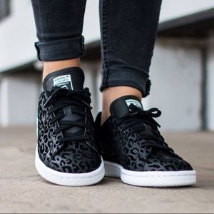 Adidas Originals Stan Smith Black Leather Sz US7